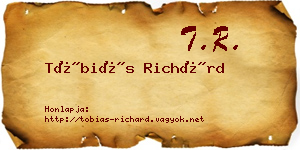 Tóbiás Richárd névjegykártya