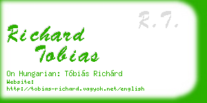 richard tobias business card